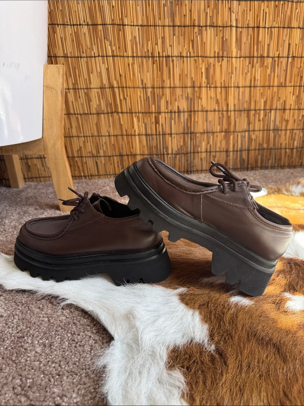 ALOHAS Tycoon loafers in coffee brown size 36